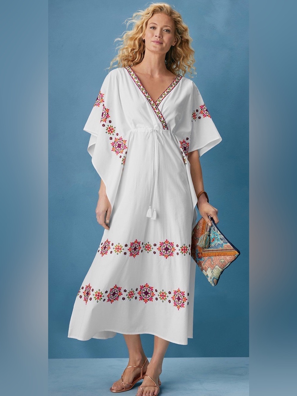 Soft Surroundings NWT “Cerise” Kaftan Swim Dress - Medium